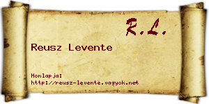Reusz Levente névjegykártya